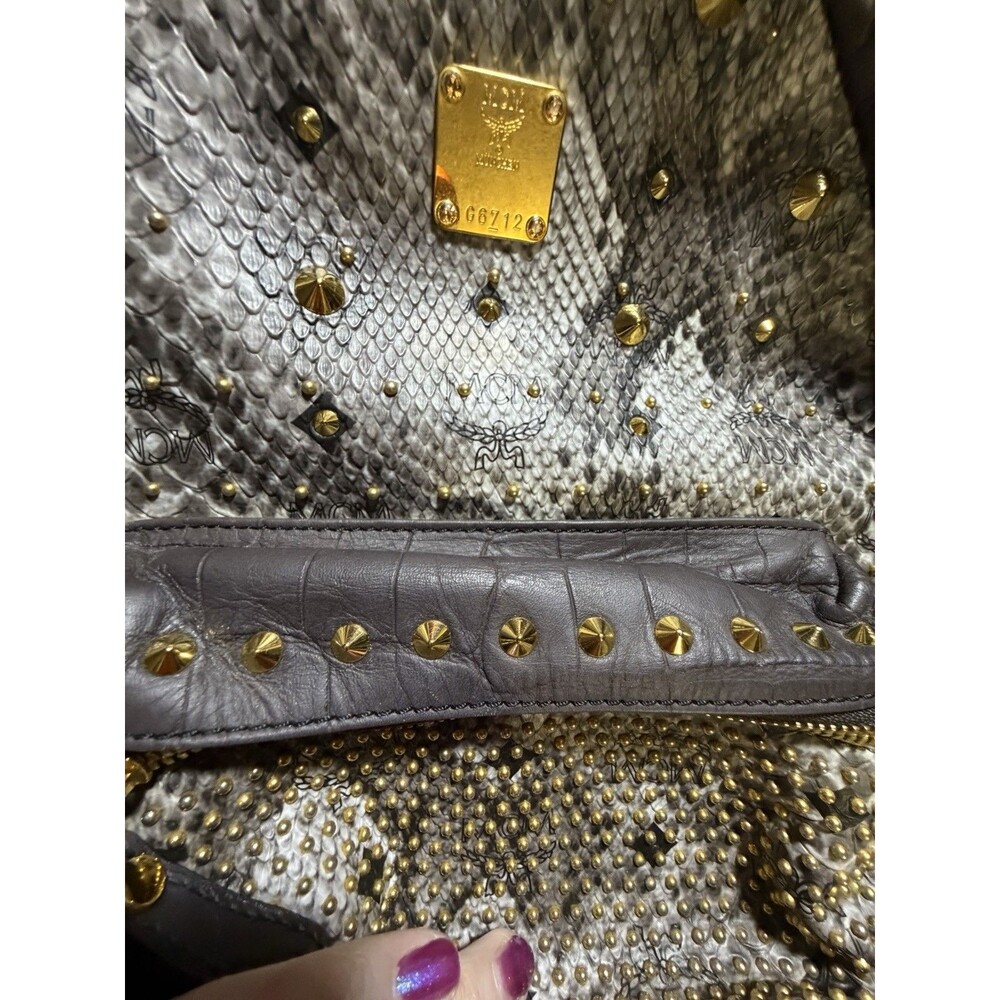 MCM Small Python Stud Armour Backpack - Picture 7 of 16